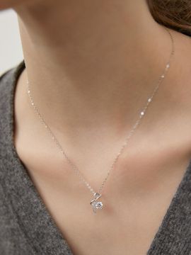 TATIANA Sterling Silver Crystal Tie Necklace (NZ2455)