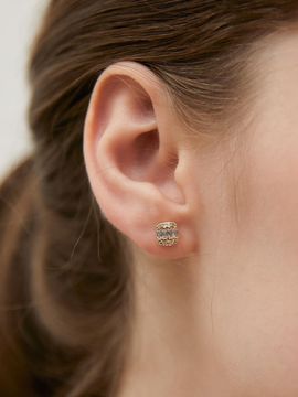 TATIANA Sterling Silver Cubic Zirconia Box Earrings (EC3150)