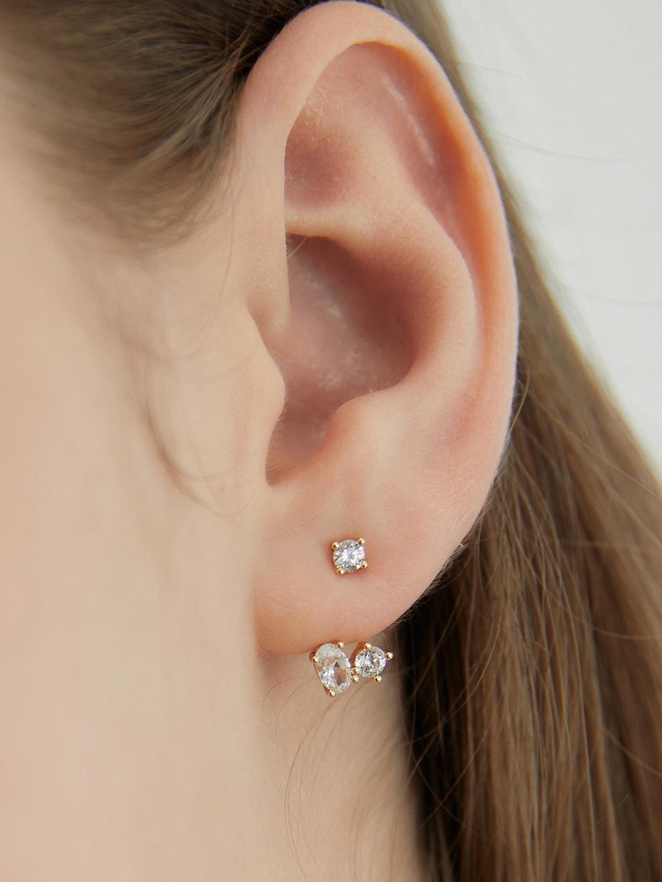 TATIANA Sterling Silver CZ Drop Dual-Wear Earrings (EC3168)