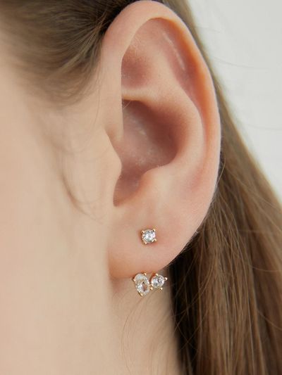 TATIANA Sterling Silver CZ Drop Dual-Wear Earrings (EC3168)