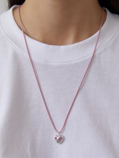 TATIANA Witty Cubic Heart String Necklace NZ2118_ 3 Colors