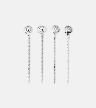 Tavares 1922 Tavares 1922 Shell set of 4 sterling silver cocktail pins