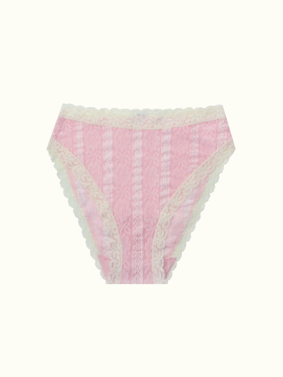 TAXTE Elastic-free Lace Cheeky Brief [Blush]