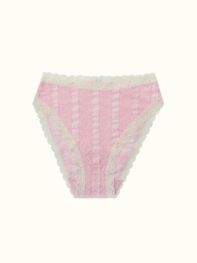 TAXTE Elastic-free Lace Cheeky Brief [Blush]