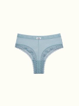 TAXTE High Waist Seamless Thong [Grey Blue]