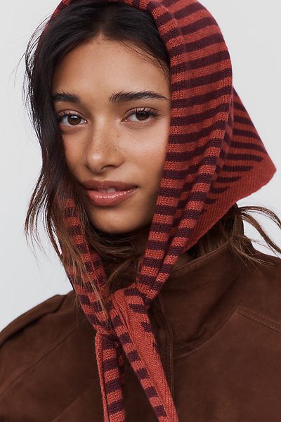 TBCo 100% Merino Wool Striped Triangle Scarf
