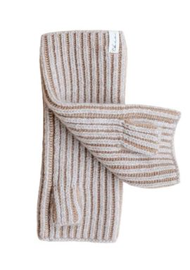 TBCo TBCo Cashmere & Merino Ribbed Two-Tone Wrist Warmers