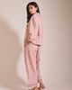 TBCo TBCo Cotton & Linen Cropped Pajamas Set Top in Pink, Women's at Urban Outfitters - 3