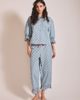 TBCo TBCo Cotton Lattice Cropped Pajamas Set Top in Blue Lattice, Women's at Urban Outfitters - 1