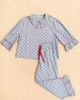 TBCo TBCo Cotton Lattice Cropped Pajamas Set Top in Blue Lattice, Women's at Urban Outfitters - 4