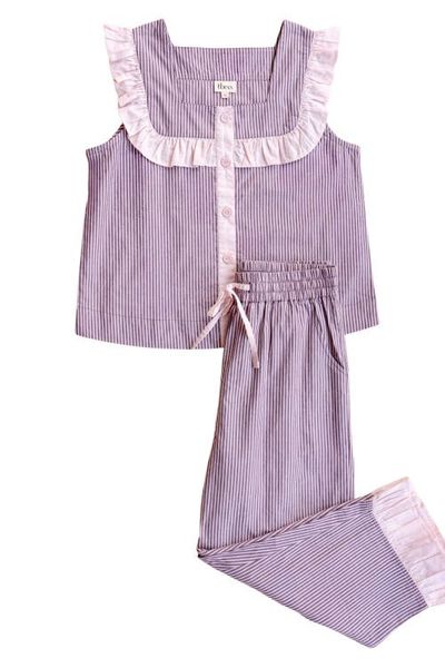 TBCo TBCo Cotton Ruffle Cropped Pajamas