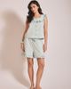 TBCo TBCo Cotton Ruffle Short Pajamas Set Top in Blue Stripe Ruffle, Women's at Urban Outfitters - 1