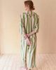 TBCo TBCo Cotton Ruffled Cropped Leg Pajama Set Top in Green Stripe, Women's at Urban Outfitters - 3