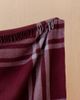 TBCo TBCo Recycled Wool Plaid Throw Blanket in Burgundy Modern Tartan at Urban Outfitters - 3
