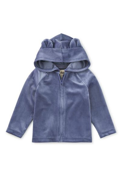 Tea Collection Tea Collection Bear Ears Velour Baby Hoodie