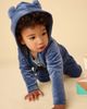 Tea Collection Tea Collection Bear Ears Velour Baby Hoodie - 3