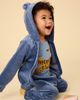 Tea Collection Tea Collection Bear Ears Velour Baby Hoodie - 4