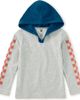 Tea Collection Tea Collection Checker Sleeves Happy Hoodie - 1