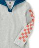 Tea Collection Tea Collection Checker Sleeves Happy Hoodie - 2