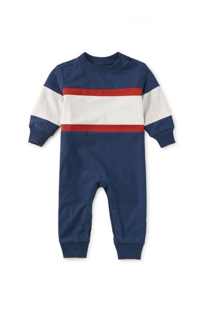 Tea Collection Tea Collection Colorblock Rugby Baby Romper