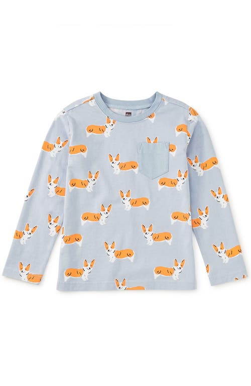 Tea Collection Tea Collection Long Sleeve Printed Pocket Tee