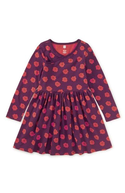 Tea Collection Tea Collection Long Sleeve Wrap Neck Dress