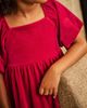 Tea Collection Tea Collection Puff Shoulder Velour Dress - 5