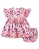 Tea Collection Tea Collection Ruffle Sleeve Baby Dress Set - 1