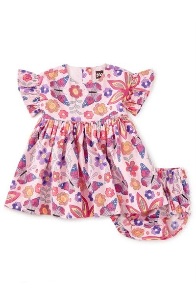 Tea Collection Tea Collection Ruffle Sleeve Baby Dress Set