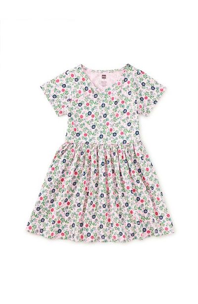 Tea Collection Tea Collection Short Sleeve Wrap Neck Dress