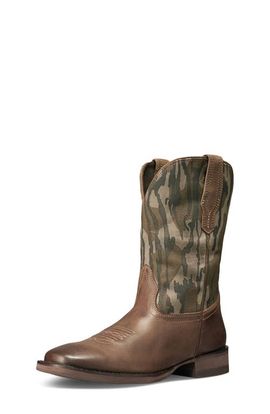 Tecovas Kids' Tecovas x Mossy Oak Doc Leather Cowboy Boot