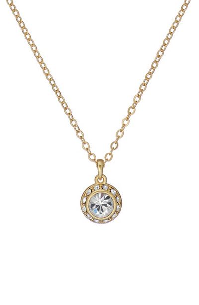 Ted Baker London Ted Baker London Soltell Solitaire Crystal Halo Pendant Necklace