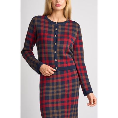 Ted Baker Ted Baker Adrina Plaid Cardigan