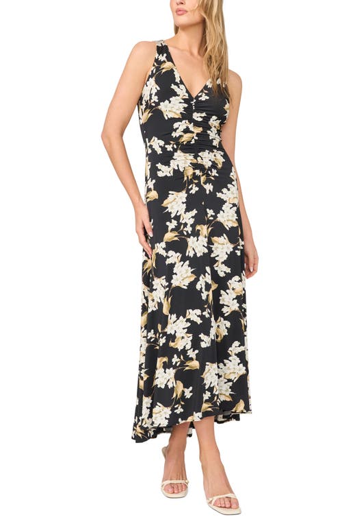 Ted Baker Ted Baker Ariana Floral Print Ruched Sleeveless Maxi Dress