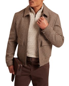 Ted Baker Ted Baker Baglan Undyed Wool Harrington Zip Jacket