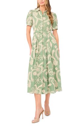 Ted Baker Ted Baker Camile Embroidered Tie Waist Midi Shirtdress