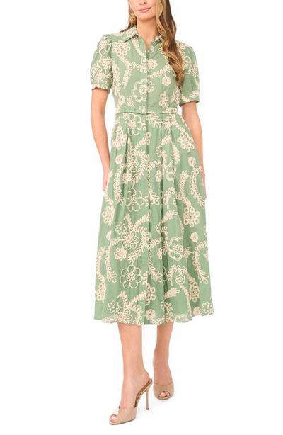 Ted Baker Ted Baker Camile Embroidered Tie Waist Midi Shirtdress