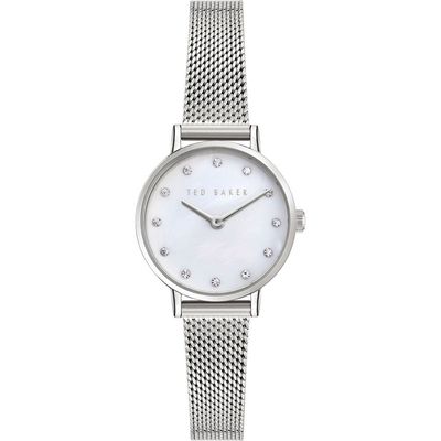 Ted Baker Ted Baker Classic Chic Mother-of-Pearl Mesh Bracelet, 28mm