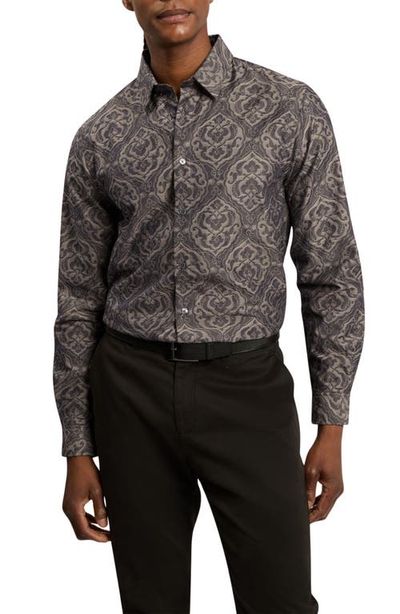 Ted Baker Ted Baker Damzen Jacquard Cotton Button-Up Shirt