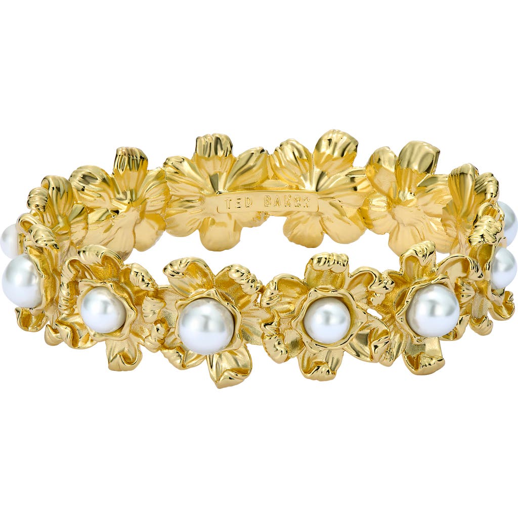 Ted Baker Ted Baker Darell Daisy Faux Pearl Bangle Bracelet