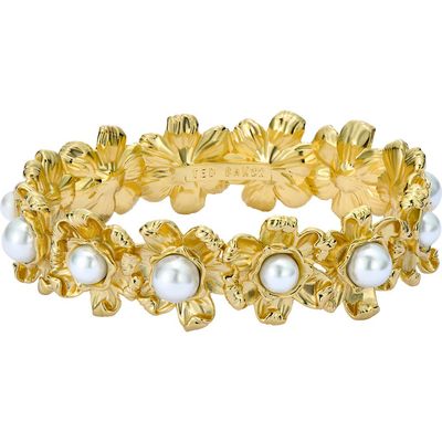 Ted Baker Ted Baker Darell Daisy Faux Pearl Bangle Bracelet