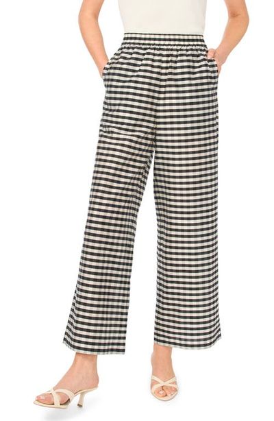 Ted Baker Ted Baker Delia Check Print Wide Leg Pants