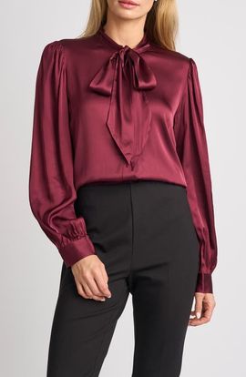Ted Baker Ted Baker Denise Tie Neck Satin Top
