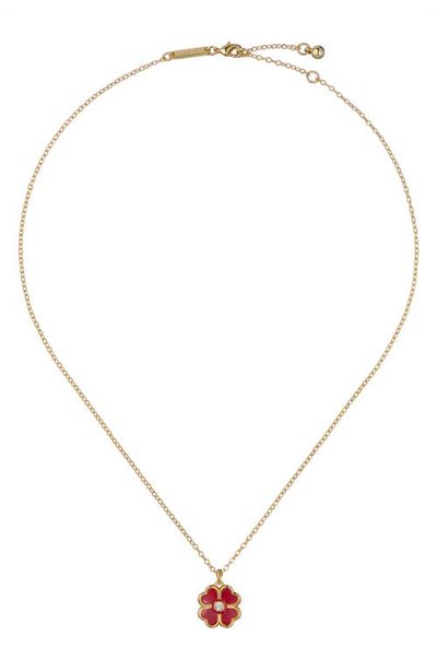 Ted Baker Ted Baker Fern Enamel Flower Pendant Necklace