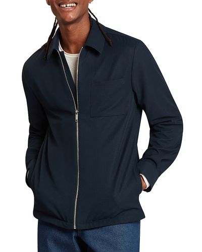 Ted Baker Ted Baker Frenkie Waffle Knit Zip Overshirt