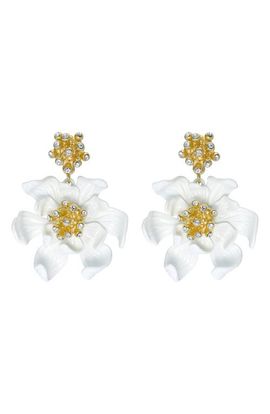 Ted Baker Ted Baker Fulva Furled Flower Enamel Drop Earrings