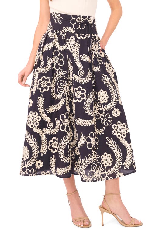 Ted Baker Ted Baker Guinevere Floral Embroidered Cotton Midi Skirt