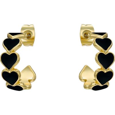 Ted Baker Ted Baker Hannah Enamel Heart Hoop Earrings