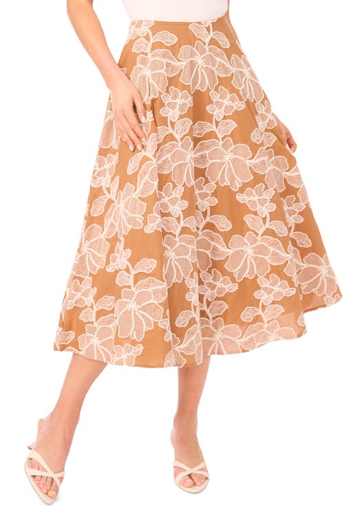 Ted Baker Ted Baker Ida Floral Embroidered Cotton Midi Skirt