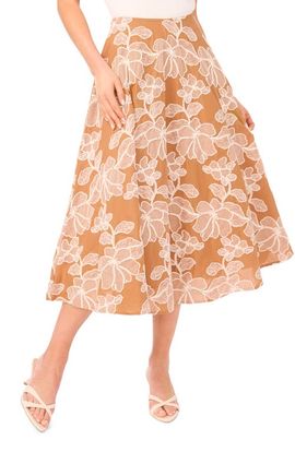 Ted Baker Ted Baker Ida Floral Embroidered Cotton Midi Skirt
